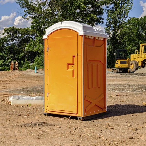 can i customize the exterior of the porta potties with my event logo or branding in Iowa County IA